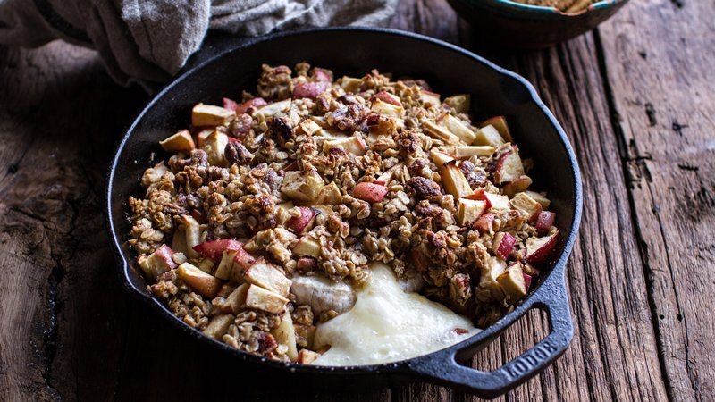 Australian Apple Crisp Baked Brie Breakfast