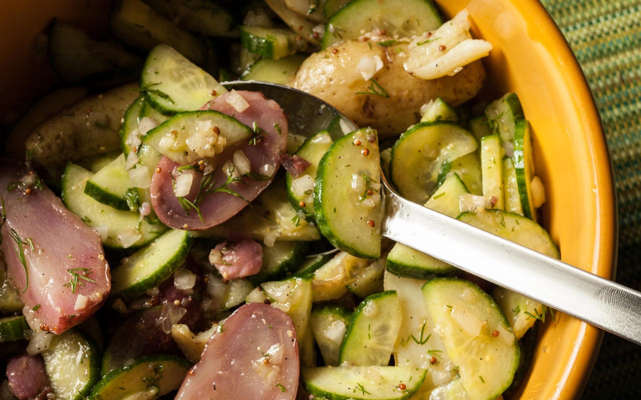 German Warm German Potatocucumber Salad with Dill Recipe Appetizer