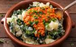 German Kale and Potato Mash with Romesco Sauce Recipe Appetizer
