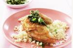 Moroccan Crispy Lemon Chicken With Salsa Verde And Couscous Recipe Appetizer