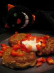 Australian Fava Bean Cakes With Diced Red Peppers and Yogurt Appetizer