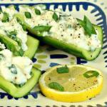 Australian Cucumbers Cottage Cheese Filled Appetizer