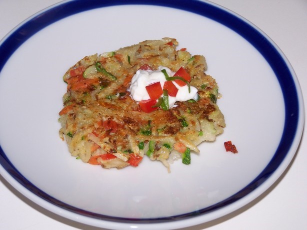 British Rainbow Potato Pancakes Appetizer