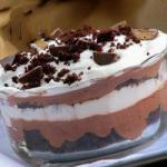 American Trifle of Brownies Mascarpone and Chocolate Dessert