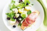 American Pancetta Salmon With Potato And Feta Salad Recipe Dessert