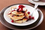 American Raspberry And Coconut Pancakes Recipe Breakfast