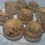 American Stuffed Mushrooms with Cheese Filling Dinner