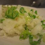 American Mashed Cassava Root with Leek Appetizer