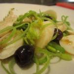 American Palmito Salad with Olives and Leek Appetizer