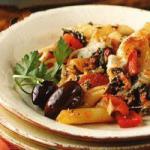 American Pasta with Vegetables and Garlic Appetizer