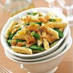 American Penne with Sugar Snap Peas and Smoked Salmon Dinner
