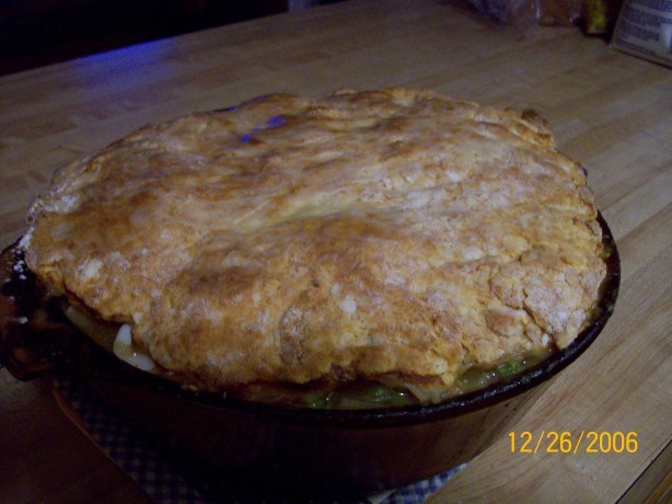American Chicken Pot Pie With Biscuit Topping Dinner