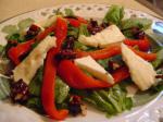 American Brie and Roasted Red Pepper Salad Dessert