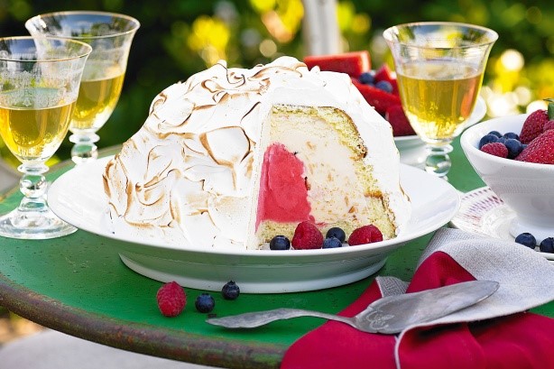 Australian Orange and Berry Bombe Alaska Recipe Dessert