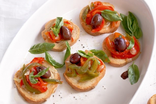 Australian Slowcooked Capsicum Crostini Recipe Appetizer