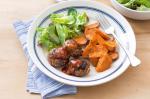 Australian Beef Rissoles With Sweet Potato Wedges Recipe Dessert