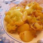 Indian Cauliflower and Potatoes Way Aloo Gobi Appetizer