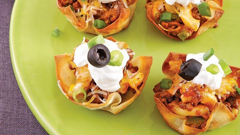 Mexican Taco Mac Cupcakes Appetizer