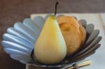 American Poached Cardamom Pears With Spiced Wafers Recipe Dessert