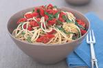American Spaghetti With Semidried Tomatoes Basil and Chilli Oil Recipe Appetizer