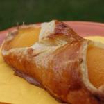 British Parcels of Peaches and Puff Pastry Dessert