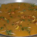 American Carrot Soup with Apple and Orange Appetizer