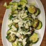 American Simple Courgettes with Basil and Parmesan Cheese Appetizer
