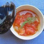 American Cold Soup of Tomatoes to the Perfume of Dill Appetizer