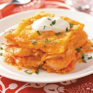 Italian Seafood Tortilla Lasagna Appetizer