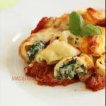 Italian Gratin of Stuffed Shells with Spinach Appetizer