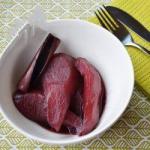 Italian Poached Pears with Red Wine Dessert
