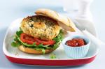 American Crumbed Mushroom Burgers With Tomato Relish Recipe Appetizer
