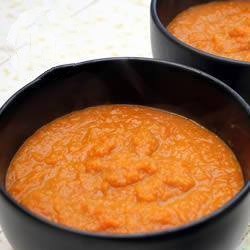 American Carrot Soup with Curry Appetizer