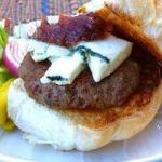 American Hamburg with Onion Chutney and Blueveined Cheese Appetizer