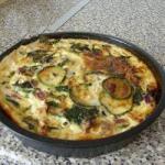 American Quiche with Spinach Courgettes and Leeks Appetizer