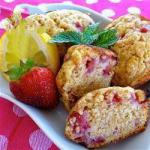 American Strawberry Lemonwholemeal Muffins Dessert