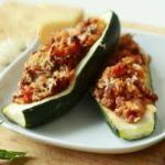 American Zucchini Stuffed with Minced Meat and Rice Appetizer