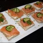 American Sofas with Smoked Salmon and the Cucumber Appetizer
