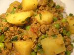 American Aloo Keema potato and Mince Curry Dinner