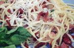 British Spaghetti With Pancetta and Sundried Tomatoes Dinner