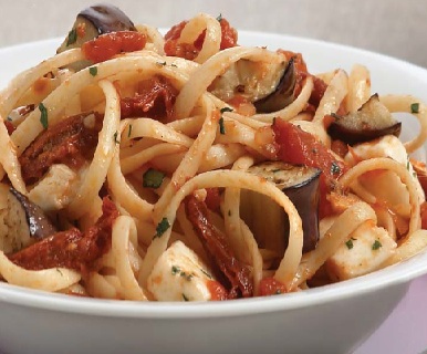 Italian Linguine with Eggplant Dinner