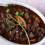 French Boeuf Bourguignon with Shallots Dinner