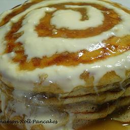 American Cinnamon Roll Pancakes Breakfast