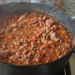 American Chili Con Carne with Minced Lamb Appetizer