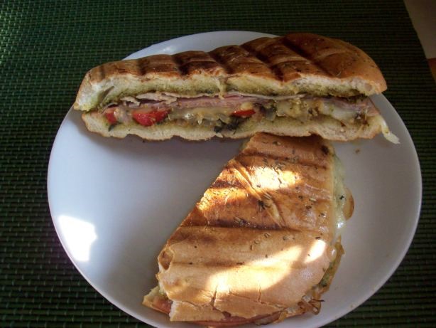 Italian Grilled Italian Pesto Panini Appetizer