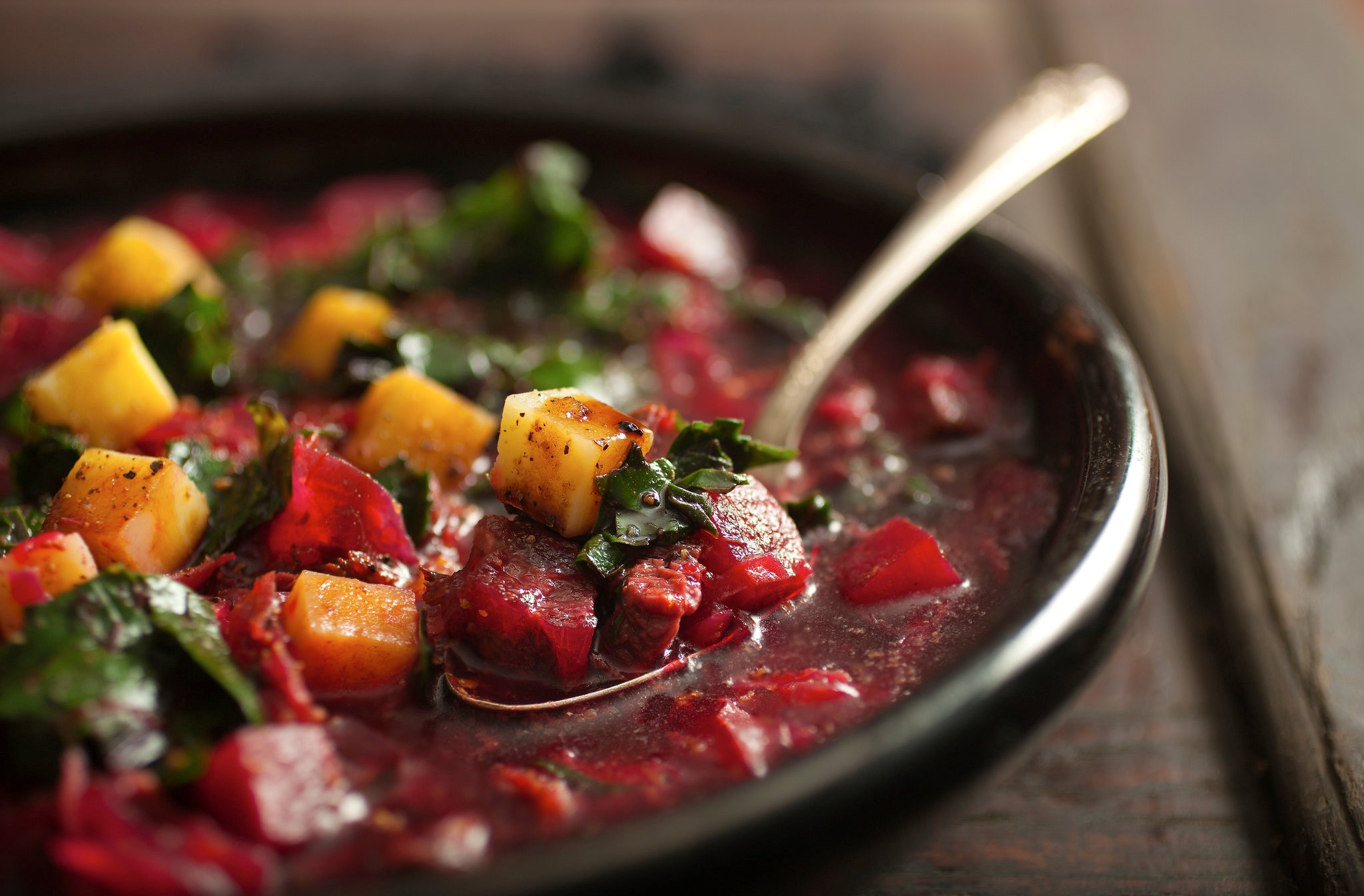 American Beetswithgreens Borscht Recipe Appetizer