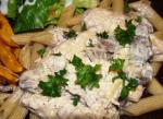 American Penne With Chicken and Gorgonzola Cheese Dinner