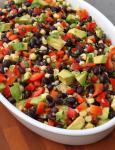 American Black Bean Salad with Corn Red Peppers Avocado and Limecilantro Vinaigrette Appetizer
