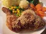 American Baked Crumbed Chicken Dinner