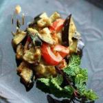 American Aubergines Curry and Mint Dinner